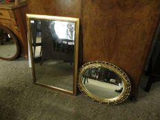 TWO VARIOUS FRAMED MIRRORS