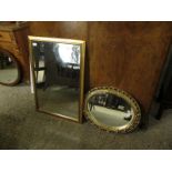 TWO VARIOUS FRAMED MIRRORS