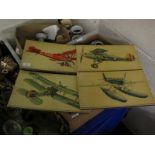 QUANTITY OF CARD BACKED PRINTS DEPICTING WWI AEROPLANES