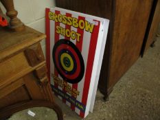 FOLDING FAIRGROUND SIGN CROSSBOW SHOOT