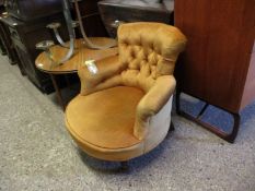 UPHOLSTERED NURSING CHAIR, WIDTH APPROX 64CM