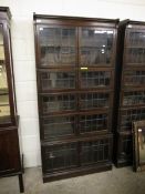 GLAZED BOOKCASE, WIDTH APPROX 89CM