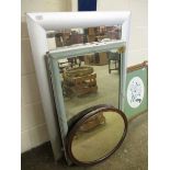 FOUR VARIOUS FRAMED MIRRORS