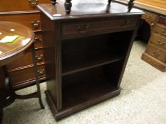 BOOKSHELF WITH INLAID DECORATION AND DRAWER ABOVE, APPROX 73CM WIDE