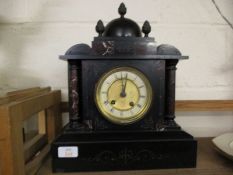 SLATE MANTEL CLOCK, APPROX 35CM