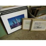 QUANTITY OF VARIOUS FRAMED PICTURES, PRINTS (6)