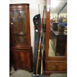 MIXED LOT OF FISHING EQUIPMENT, RODS ETC