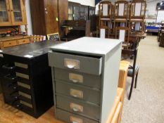 TWO SMALL METAL FILING DRAWER CABINETS