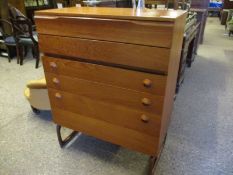 MODERN TEAK CHEST OF DRAWERS, CIRCA 1960S, WIDTH APPROX 87CM