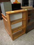 SMALL MODERN PINE BOOKSHELF, APPROX 58CM WIDE