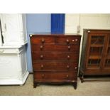 VICTORIAN MAHOGANY CHEST OF DRAWERS, WIDTH APPROX 101CM
