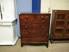 VICTORIAN MAHOGANY CHEST OF DRAWERS, WIDTH APPROX 101CM