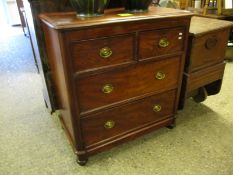 LATE 19TH CENTURY MAHOGANY CHEST OF DRAWERS, WIDTH APPROX 96CM