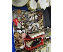 TRAY OF MIXED MINIATURE WARES, MINIATURE SPIRITS ETC