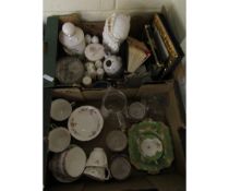 TWO BOXES OF VARIOUS CERAMICS INCLUDING DUCHESS ETC