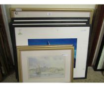 QUANTITY OF VARIOUS FRAMED PICTURES, PRINTS (6)