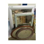 FOUR VARIOUS FRAMED MIRRORS