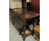 OAK FRAMED DROP LEAF GATELEG TABLE