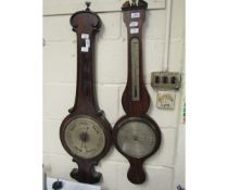 19TH CENTURY MAHOGANY WHEEL BAROMETER, P CAMINADA OF TAUNTON (POSSIBLY RETAILER), SILVERED VERNIER