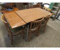 MELAMINE TABLE WITH FOUR CHAIRS