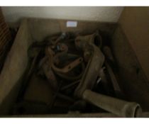 BOX CONTAINING VARIOUS CRANK HANDLES