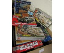 BOX CONTAINING MIXED AIRFIX KITS ETC