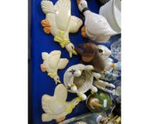 MIXED LOT OF DUCK ORNAMENTS, PLAQUES ETC