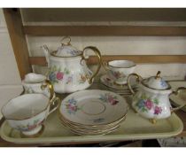 QUANTITY OF SALISBURY FLORAL PRINTED TEA WARES