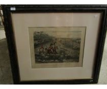 FRAMED HUNTING PRINT "BREAKING COVER"