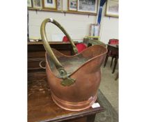 COPPER COAL SCUTTLE