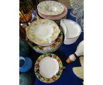 MIXED LOT OF DOULTON EVERYDAY PLATES, SIDE PLATES, DENBY COBALT DINNER PLATES ETC