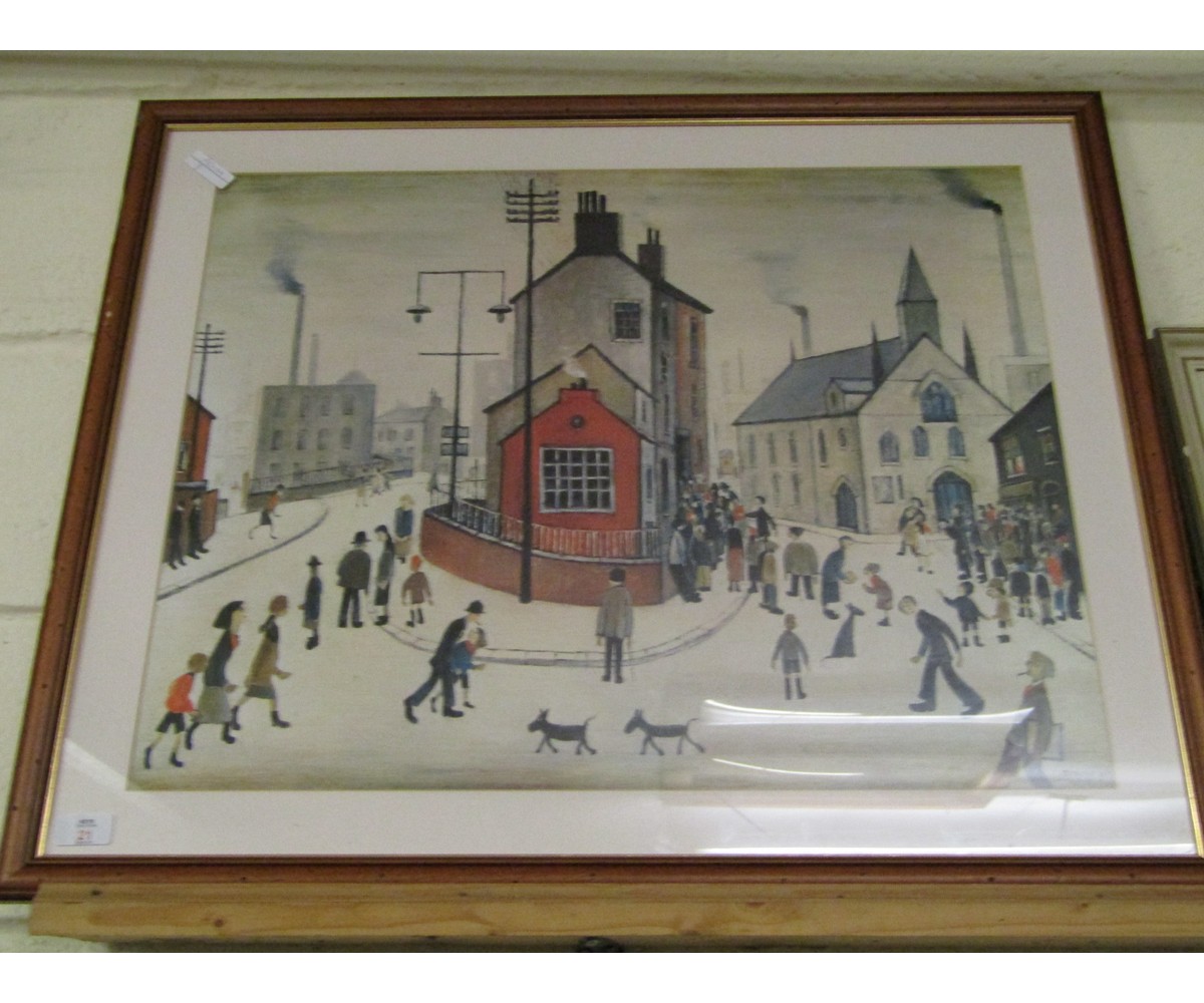 Town Centre - L.S. Lowry - Framed art Print main image 1