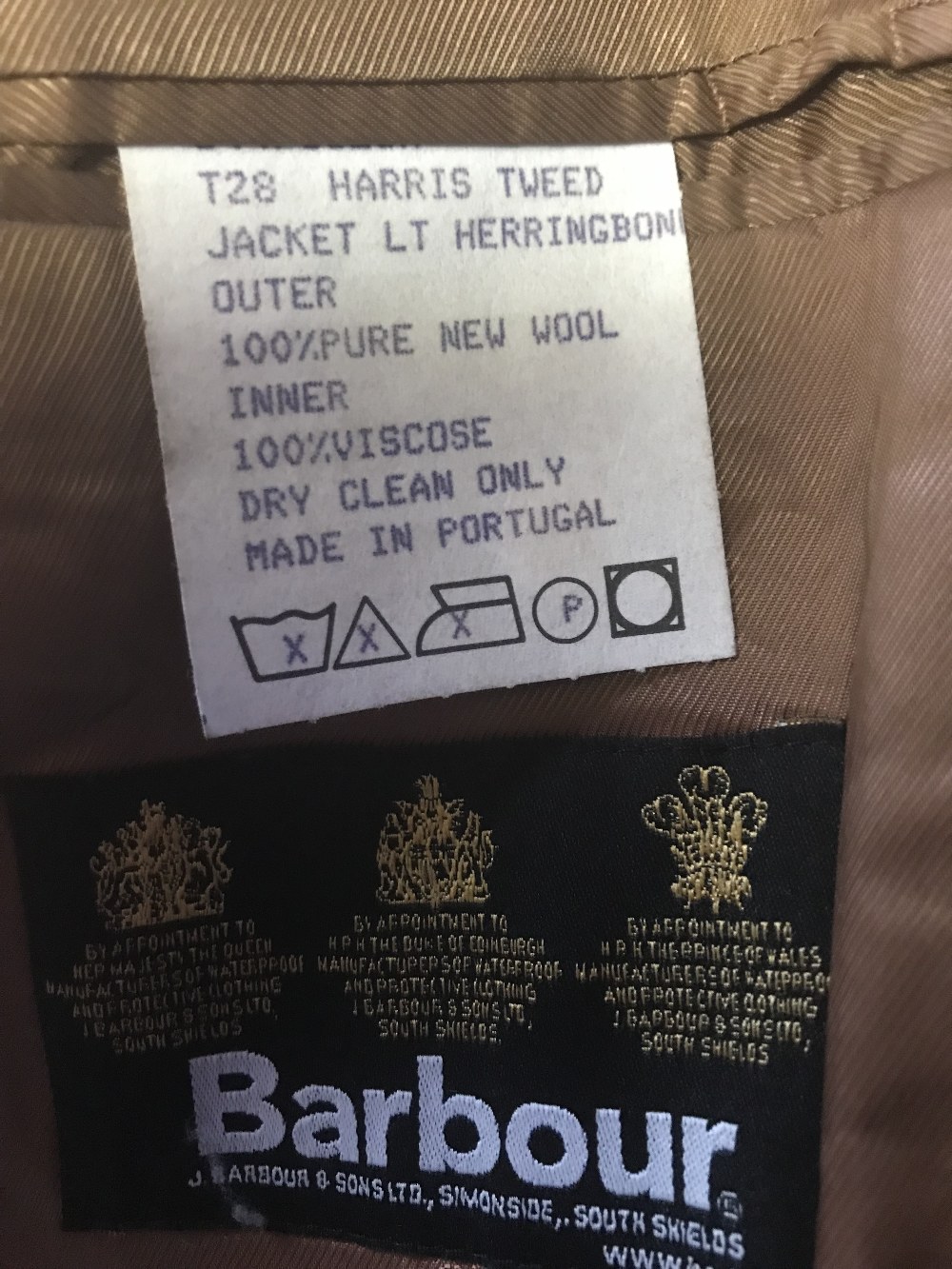 Barbour tweed gents jacket L44 - Image 2 of 2