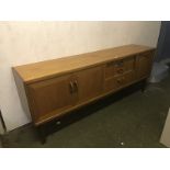 Original 1970s 'G' plan sideboard 79Hx206Lx46W cm