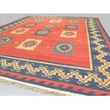 Large Persian Qashqai kilim 4.75 X 3.96m