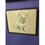 Study of a Terrier dog 46 x 58cm, marked lower left "Timmy M M Clarke 1924"46 x 58cm