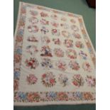 Finely handwoven needlepoint carpet 3.36 X 2.46m