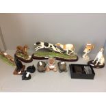 General Clearance Lots: dog figurines (1 with damaged tail)