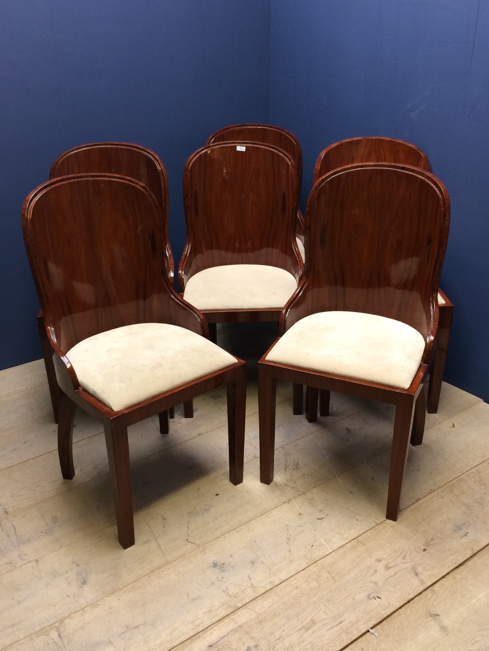 6 Art Deco style dining chairs