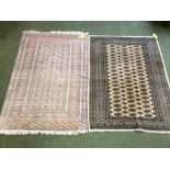 2 multi coloured rugs, 183x130cm & 186x125cm