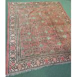 Antique Samarkand carpet East Turkestan circa 1900 2.82 X 2.48m