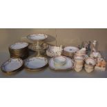 Qty of china to include Aynsley tea service & de Havilland, Limoges etc & white basket weave dish,