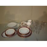 General Clearance Lots: Selection of Ansley, Crown, Clovelly china & 7 pint glasses