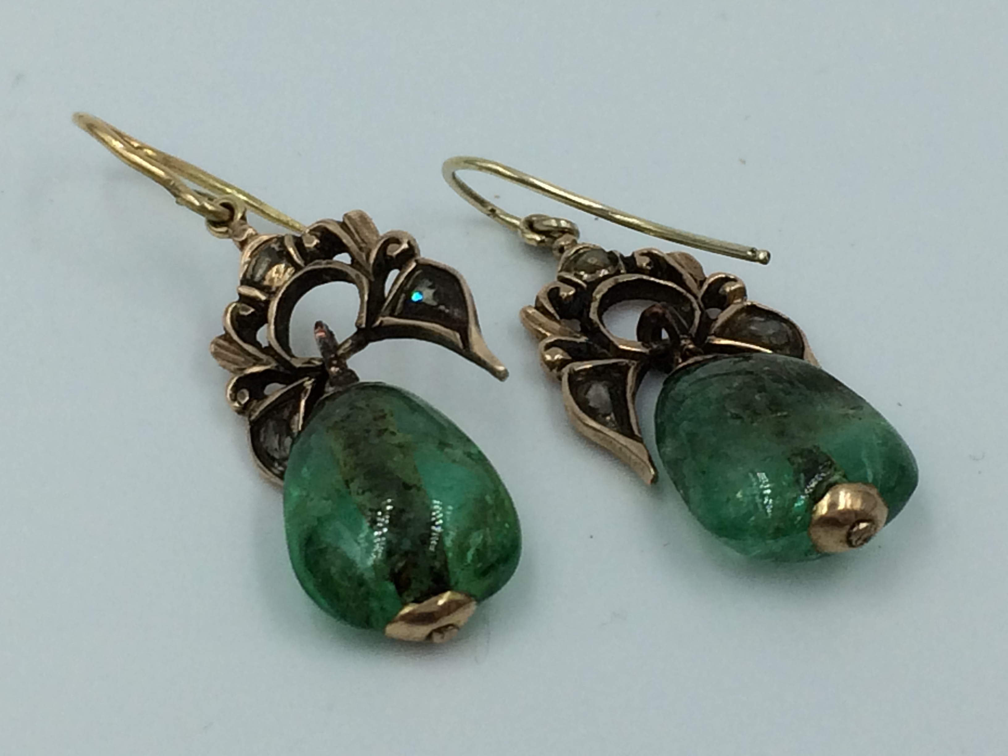 Columbian emerald earrings 12.5cts