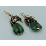 Columbian emerald earrings 12.5cts
