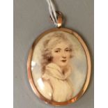 Early C19th minature Lucy wife of James Daniell esq ( formly governor of Masulipatamland, the 2nd