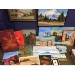 General household clearance, Qty of framed & unframed pictures & paintings