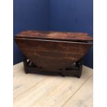 William IV mahogany drop leaf pedestal Pembroke table 118 w for restoration