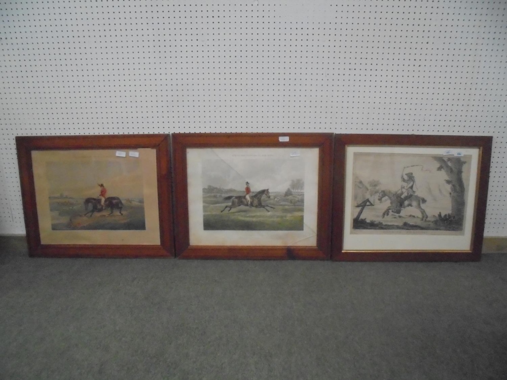 After A W Bunbury "Courier François" engraving & 2 others (3)