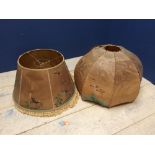 2 Velum pigskin lamp shades